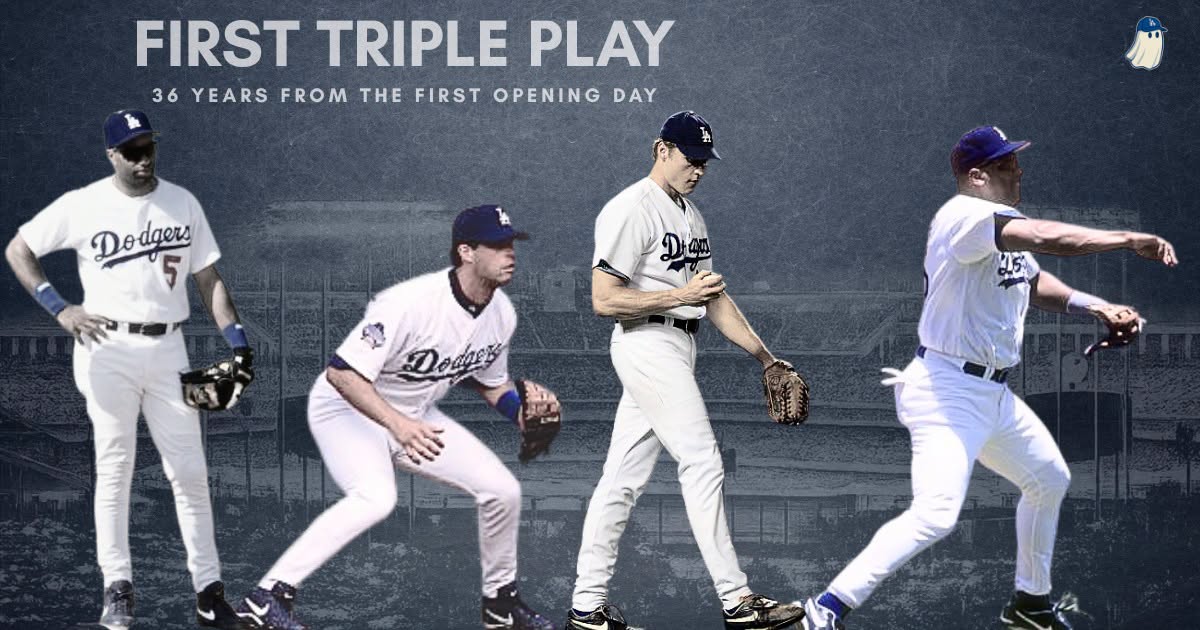 The LA Dodgers First Triple Play